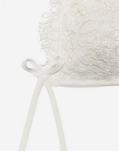 Galloon lace bonnet in White for Men .